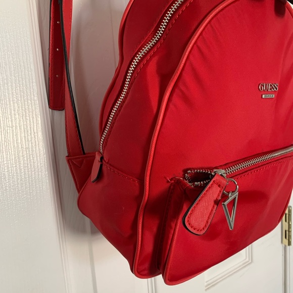 red guess mini backpack
